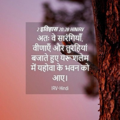 Picture 04 - 2 इतिहास 20:28 HINIRV - अतः वे सारंगियाँ, - Bible Verse Picture