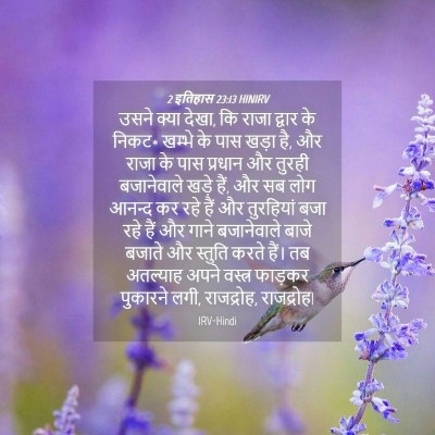 Picture 04 - 2 इतिहास 23:13 HINIRV - उसने क्या देखा, कि - Bible Verse Picture