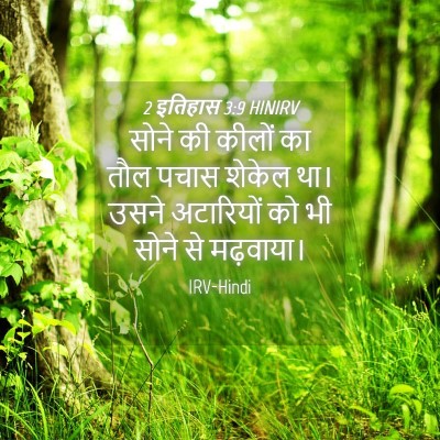 Picture 04 - 2 इतिहास 3:9 HINIRV - सोने की कीलों का - Bible Verse Picture