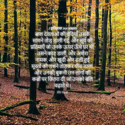 Picture 04 - 2 इतिहास 34:4 HINIRV - बाल देवताओं की - Bible Verse Picture