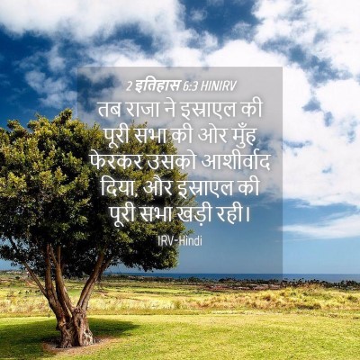Picture 04 - 2 इतिहास 6:3 HINIRV - तब राजा ने इस्राएल - Bible Verse Picture