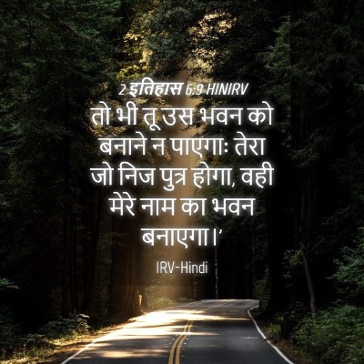 Picture 04 - 2 इतिहास 6:9 HINIRV - तो भी तू उस भवन को - Bible Verse Picture