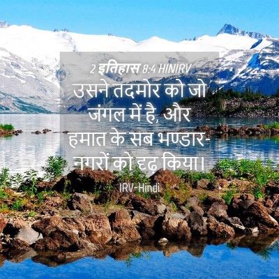Picture 04 - 2 इतिहास 8:4 HINIRV - उसने तदमोर को जो - Bible Verse Picture