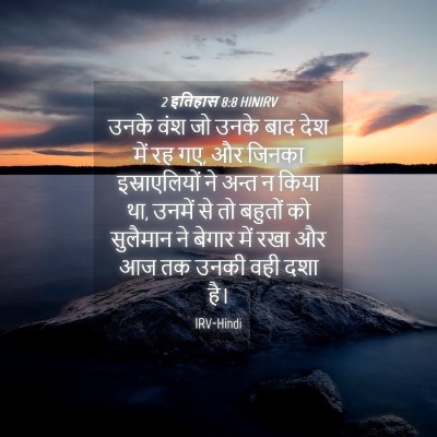 Picture 04 - 2 इतिहास 8:8 HINIRV - उनके वंश जो उनके - Bible Verse Picture