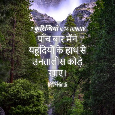 Picture 04 - 2 कुरिन्थियों 11:24 HINIRV - पाँच बार मैंने - Bible Verse Picture