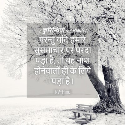 Picture 04 - 2 कुरिन्थियों 4:3 HINIRV - परन्तु यदि हमारे - Bible Verse Picture
