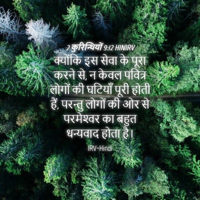 Picture 04 - 2 कुरिन्थियों 9:12 HINIRV - क्योंकि इस सेवा के - Bible Verse Picture