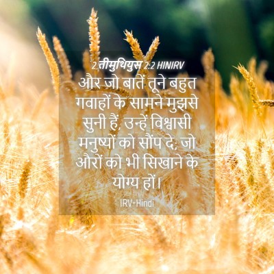 Picture 04 - 2 तीमुथियुस 2:2 HINIRV - और जो बातें तूने - Bible Verse Picture