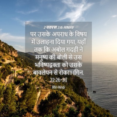 Picture 04 - 2 पतरस 2:16 HINIRV - पर उसके अपराध के - Bible Verse Picture