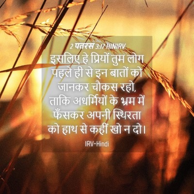 Picture 04 - 2 पतरस 3:17 HINIRV - इसलिए हे प्रियों - Bible Verse Picture