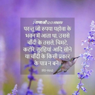 Picture 04 - 2 राजाओं 12:13 HINIRV - परन्तु जो रुपया - Bible Verse Picture