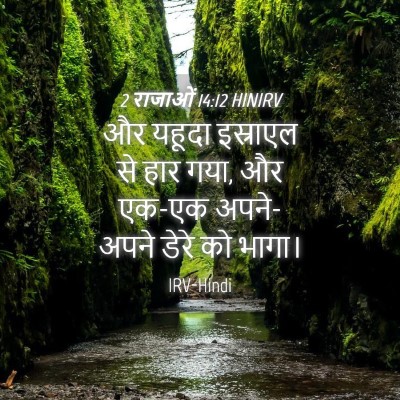 Picture 04 - 2 राजाओं 14:12 HINIRV - और यहूदा इस्राएल - Bible Verse Picture