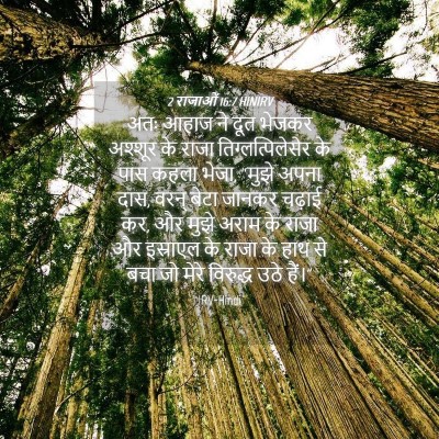 Picture 04 - 2 राजाओं 16:7 HINIRV - अतः आहाज ने दूत - Bible Verse Picture