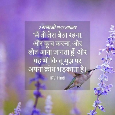 Picture 04 - 2 राजाओं 19:27 HINIRV - “मैं तो तेरा बैठा - Bible Verse Picture