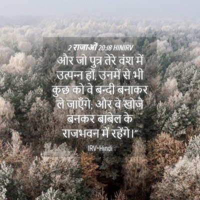 Picture 04 - 2 राजाओं 20:18 HINIRV - और जो पुत्र तेरे - Bible Verse Picture