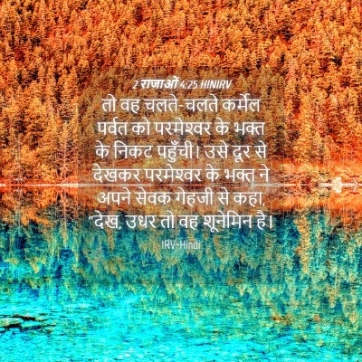 Picture 04 - 2 राजाओं 4:25 HINIRV - तो वह चलते-चलते - Bible Verse Picture