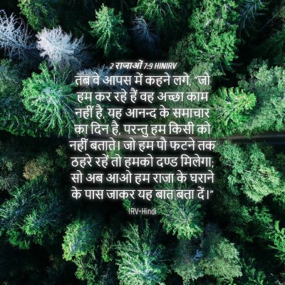 Picture 04 - 2 राजाओं 7:9 HINIRV - तब वे आपस में कहने - Bible Verse Picture