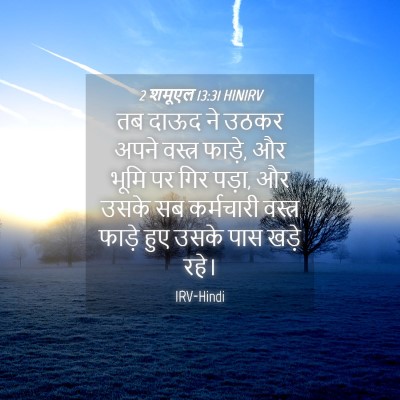 Picture 04 - 2 शमूएल 13:31 HINIRV - तब दाऊद ने उठकर - Bible Verse Picture