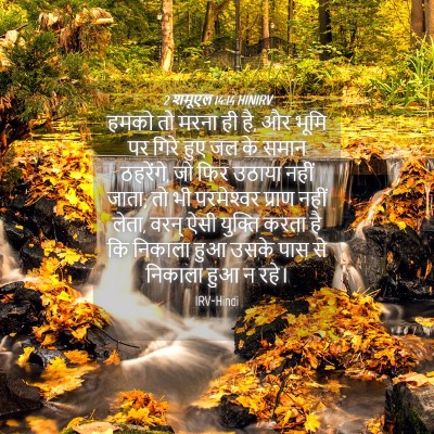 Picture 04 - 2 शमूएल 14:14 HINIRV - हमको तो मरना ही है, - Bible Verse Picture