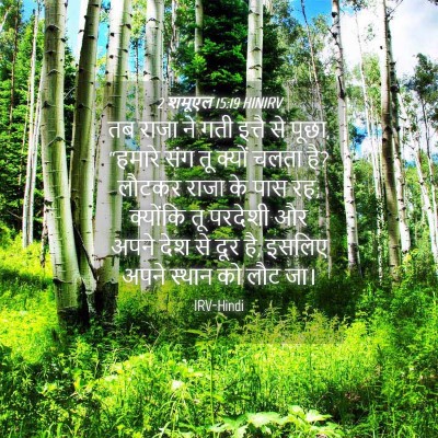 Picture 04 - 2 शमूएल 15:19 HINIRV - तब राजा ने गती - Bible Verse Picture