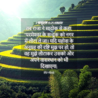 Picture 04 - 2 शमूएल 15:25 HINIRV - तब राजा ने सादोक से - Bible Verse Picture