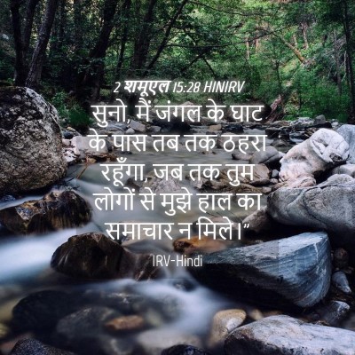 Picture 04 - 2 शमूएल 15:28 HINIRV - सुनो, मैं जंगल के - Bible Verse Picture