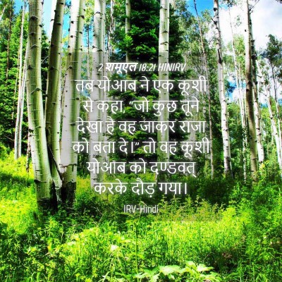 Picture 04 - 2 शमूएल 18:21 HINIRV - तब योआब ने एक कूशी - Bible Verse Picture