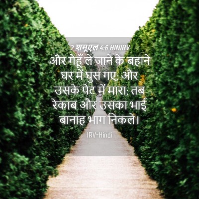 Picture 04 - 2 शमूएल 4:6 HINIRV - और गेहूँ ले जाने के - Bible Verse Picture