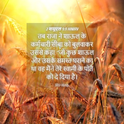 Picture 04 - 2 शमूएल 9:9 HINIRV - तब राजा ने शाऊल के - Bible Verse Picture
