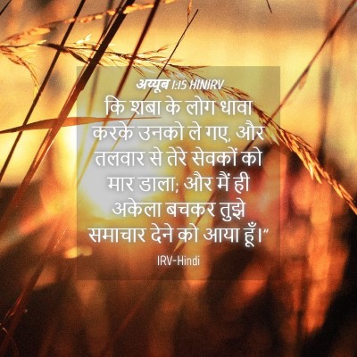 Picture 04 - अय्यूब 1:15 HINIRV - कि शबा के लोग धावा - Bible Verse Picture