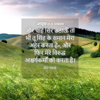 Picture 04 - अय्यूब 10:16 HINIRV - और चाहे सिर उठाऊँ - Bible Verse Picture
