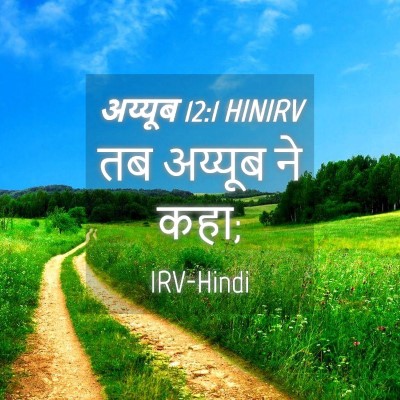 Picture 04 - अय्यूब 12:1 HINIRV - तब अय्यूब ने - Bible Verse Picture