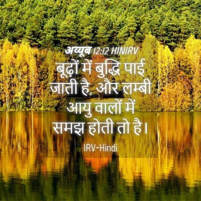 Picture 04 - अय्यूब 12:12 HINIRV - बूढ़ों में बुद्धि - Bible Verse Picture