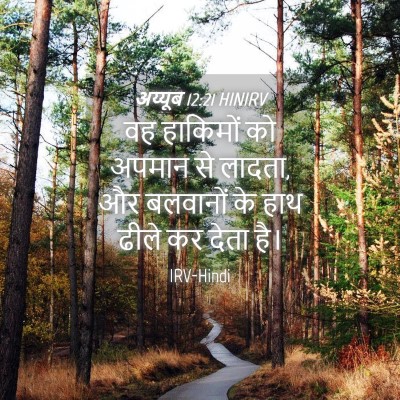 Picture 04 - अय्यूब 12:21 HINIRV - वह हाकिमों को - Bible Verse Picture