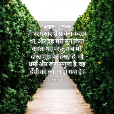 Picture 04 - अय्यूब 12:4 HINIRV - मैं परमेश्‍वर से - Bible Verse Picture