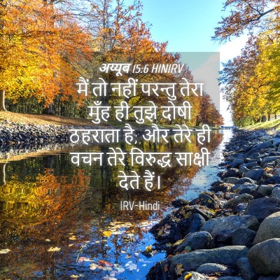 Picture 04 - अय्यूब 15:6 HINIRV - मैं तो नहीं परन्तु - Bible Verse Picture