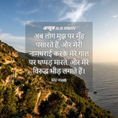 Picture 04 - अय्यूब 16:10 HINIRV - अब लोग मुझ पर मुँह - Bible Verse Picture