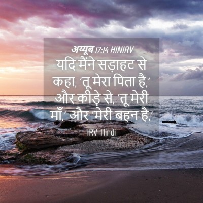 Picture 04 - अय्यूब 17:14 HINIRV - यदि मैंने सड़ाहट - Bible Verse Picture