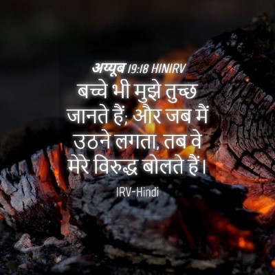 Picture 04 - अय्यूब 19:18 HINIRV - बच्चे भी मुझे - Bible Verse Picture