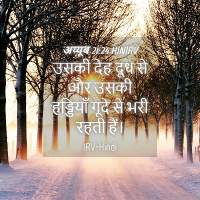 Picture 04 - अय्यूब 21:24 HINIRV - उसकी देह दूध से और - Bible Verse Picture