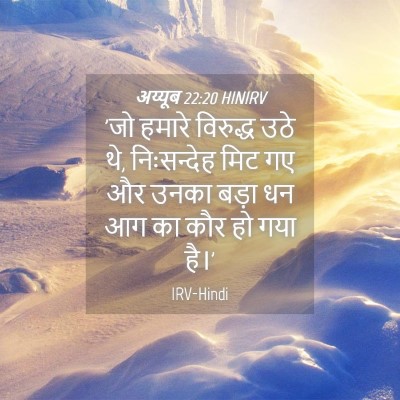 Picture 04 - अय्यूब 22:20 HINIRV - 'जो हमारे विरुद्ध - Bible Verse Picture