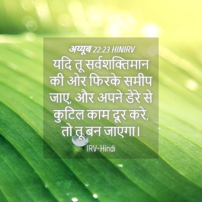 Picture 04 - अय्यूब 22:23 HINIRV - यदि तू - Bible Verse Picture