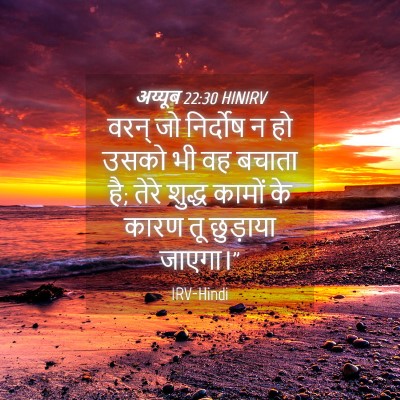 Picture 04 - अय्यूब 22:30 HINIRV - वरन् जो निर्दोष न - Bible Verse Picture