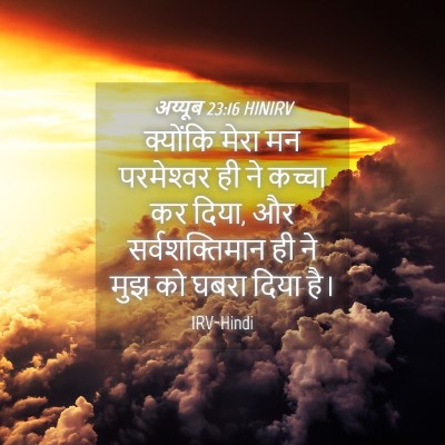 Picture 04 - अय्यूब 23:16 HINIRV - क्योंकि मेरा मन - Bible Verse Picture