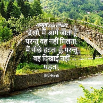 Picture 04 - अय्यूब 23:8 HINIRV - “देखो, मैं आगे जाता - Bible Verse Picture