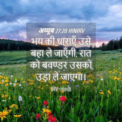 Picture 04 - अय्यूब 27:20 HINIRV - भय की धाराएँ उसे - Bible Verse Picture
