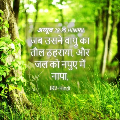 Picture 04 - अय्यूब 28:25 HINIRV - जब उसने वायु का तौल - Bible Verse Picture