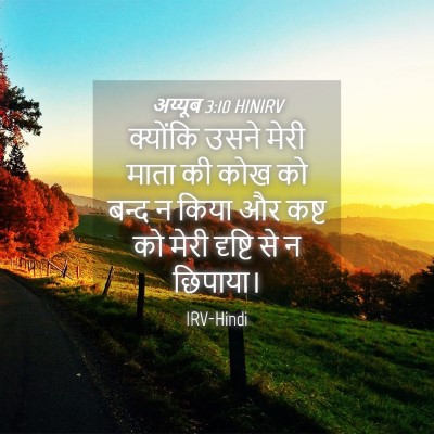 Picture 04 - अय्यूब 3:10 HINIRV - क्योंकि उसने मेरी - Bible Verse Picture