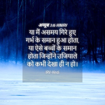 Picture 04 - अय्यूब 3:16 HINIRV - या मैं असमय गिरे - Bible Verse Picture
