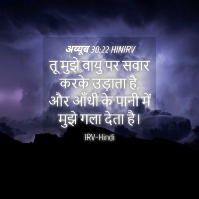 Picture 04 - अय्यूब 30:22 HINIRV - तू मुझे वायु पर - Bible Verse Picture